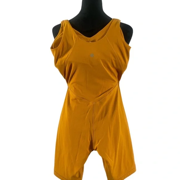 Lululemon Align Bodysuit,shorts,orange,mustard, Size 8 - Picture 2 of 9